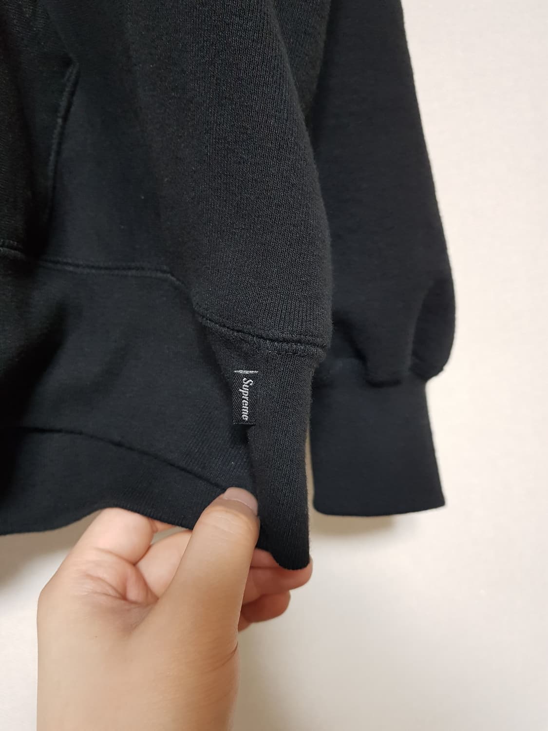 슈프림 박스로고 후드 티셔츠 블랙 상품이미지5