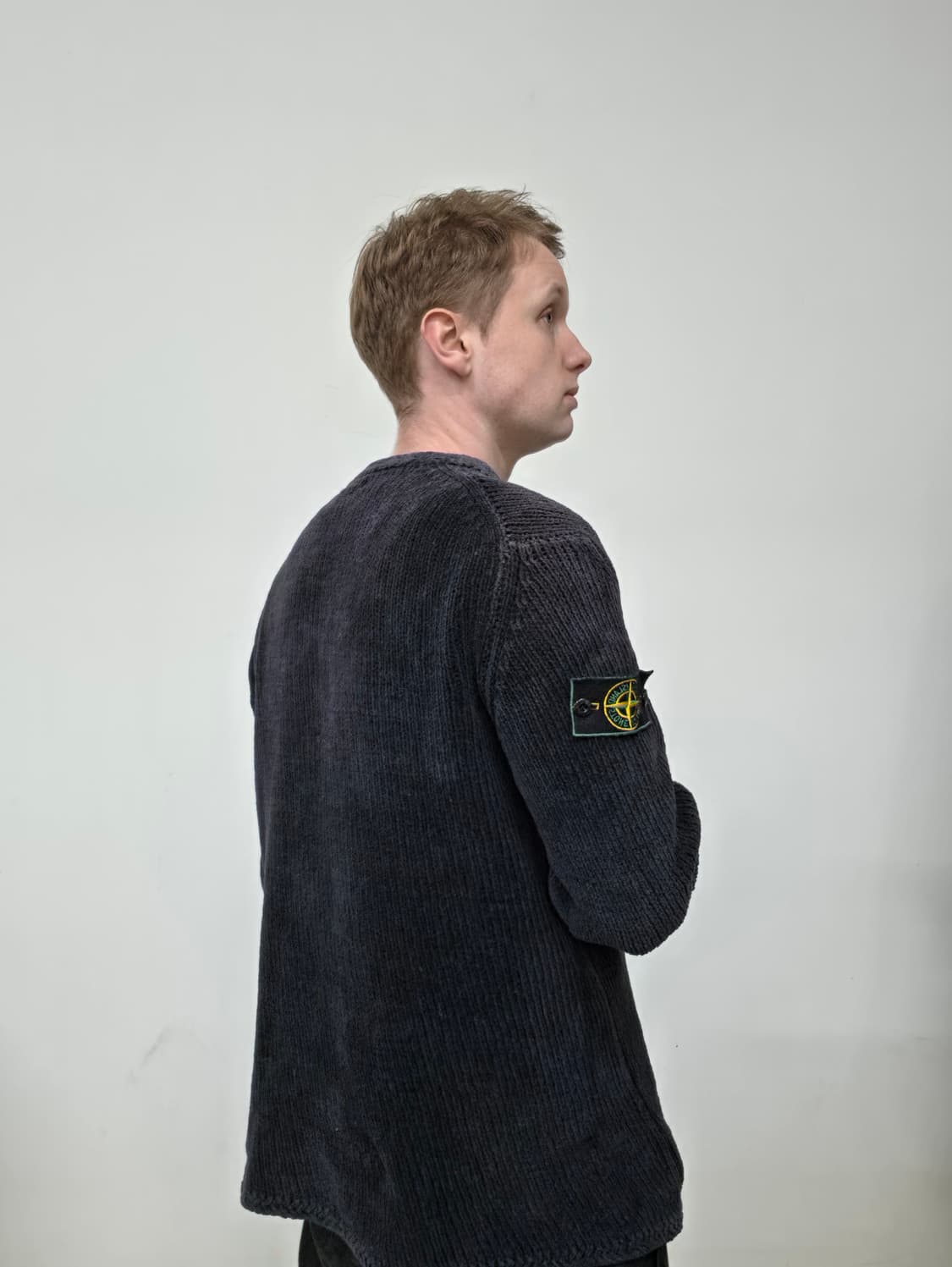 98AW 스톤 아일랜드 그린 엣지 다크 셔닐 니트 상품이미지1