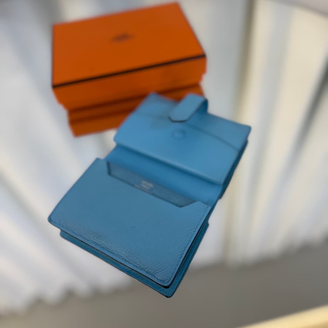 에르메스 베안 컴팩트 카드지갑 블루 상품이미지6