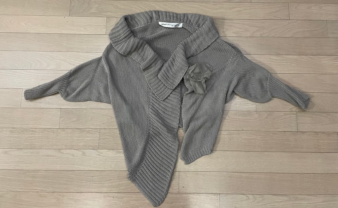 오브제 한섬 타임 시크 드뮤어 탈착가능 니트 가디건 아우터 스웨터 상품이미지1