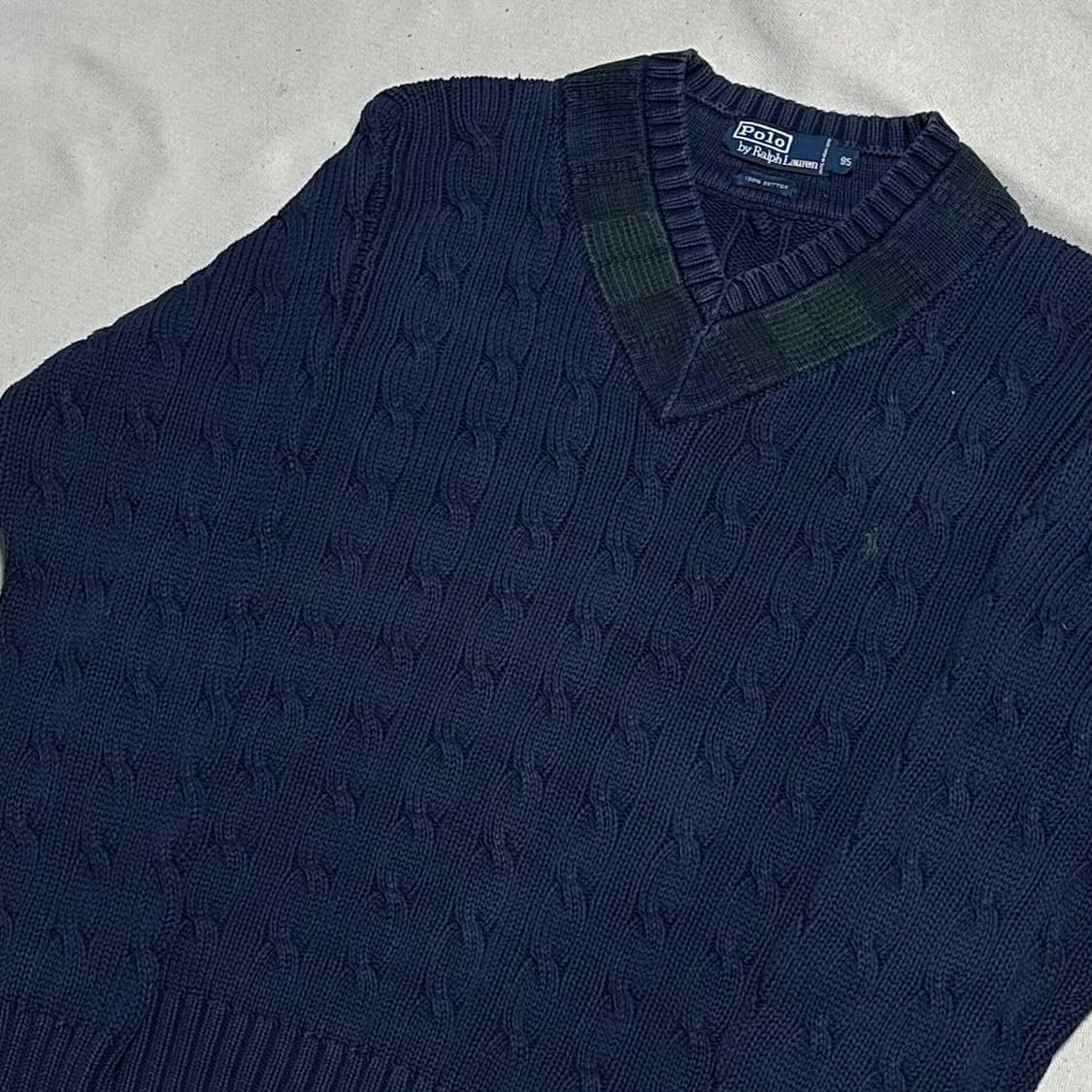 95 폴로랄프로렌 네이비 브이넥 니트 상품이미지1
