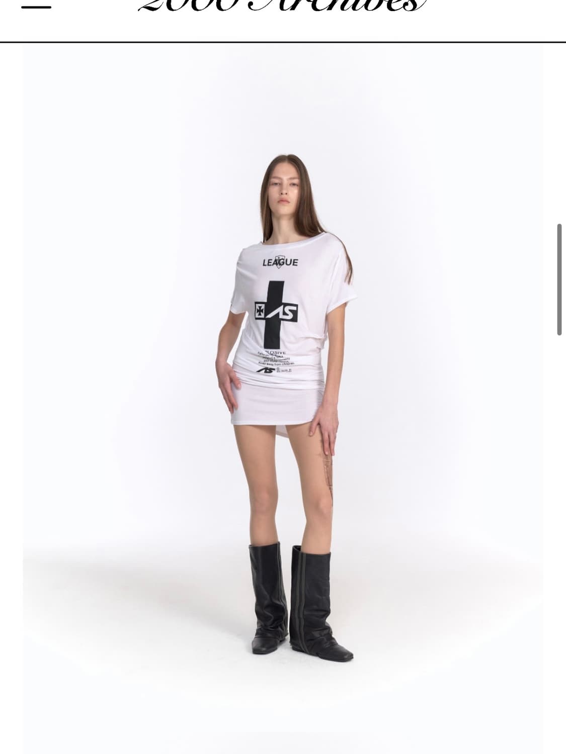 2000 아카이브 crucia tee dress white 상품이미지2