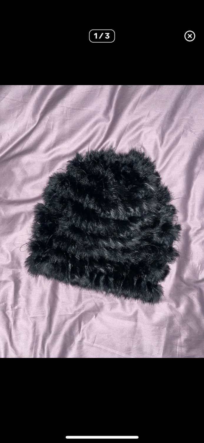 래빗 퍼 비니 상품이미지1