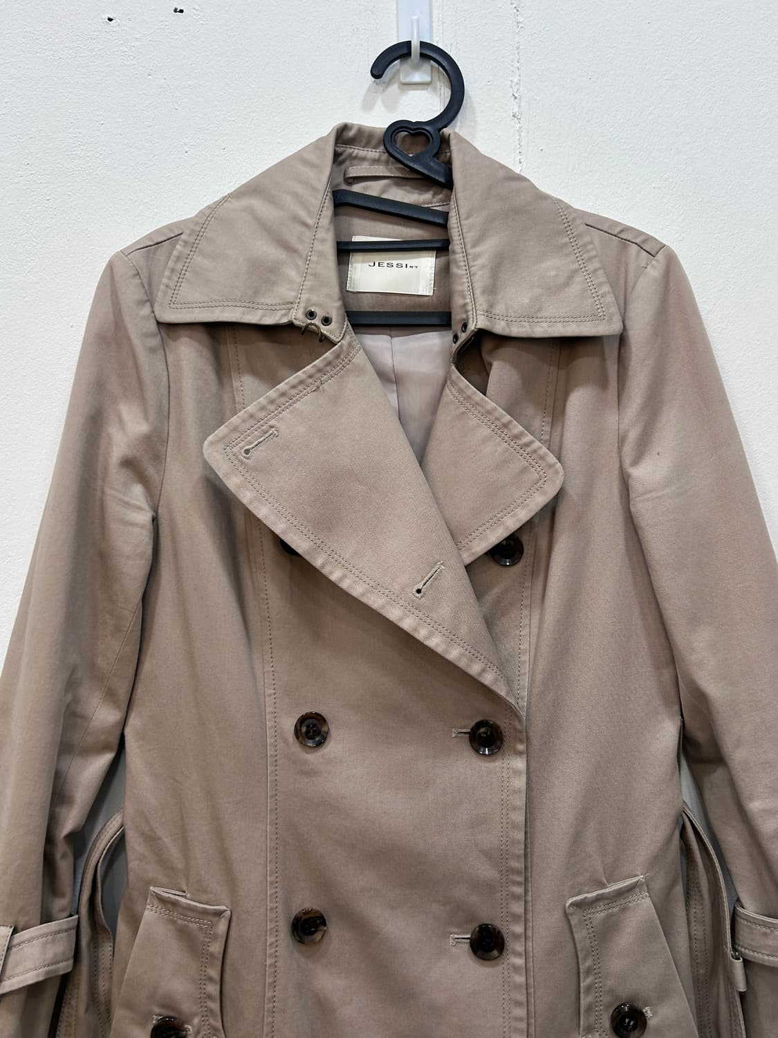 [55-66] 제시뉴욕 베이지 트렌치코트 여성 66사이즈 상품이미지3