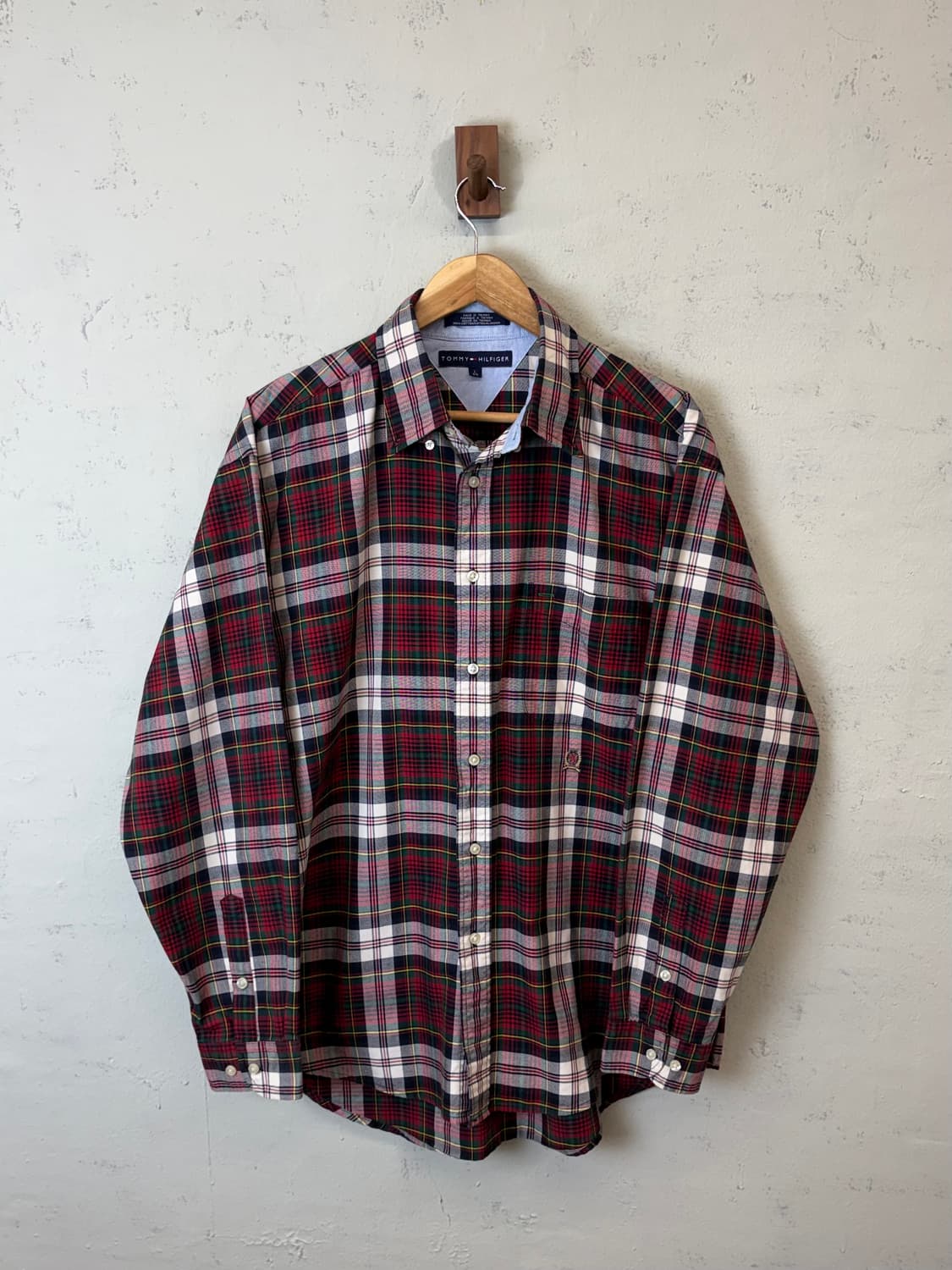 타미힐피거 월계 로고 빈티지 체크 셔츠 상품이미지1