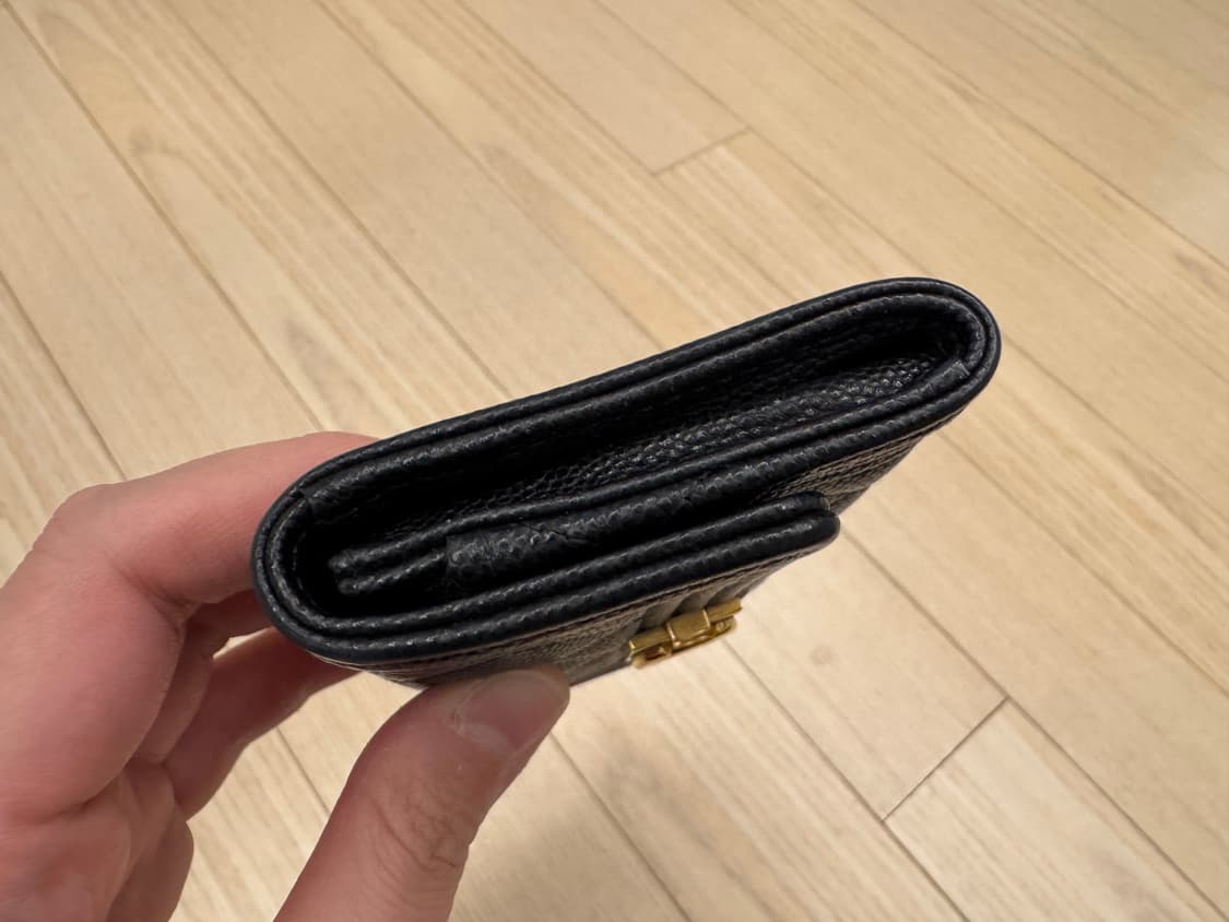 샤넬 보이 금장 카드지갑 똑딱이 블랙 상품이미지4