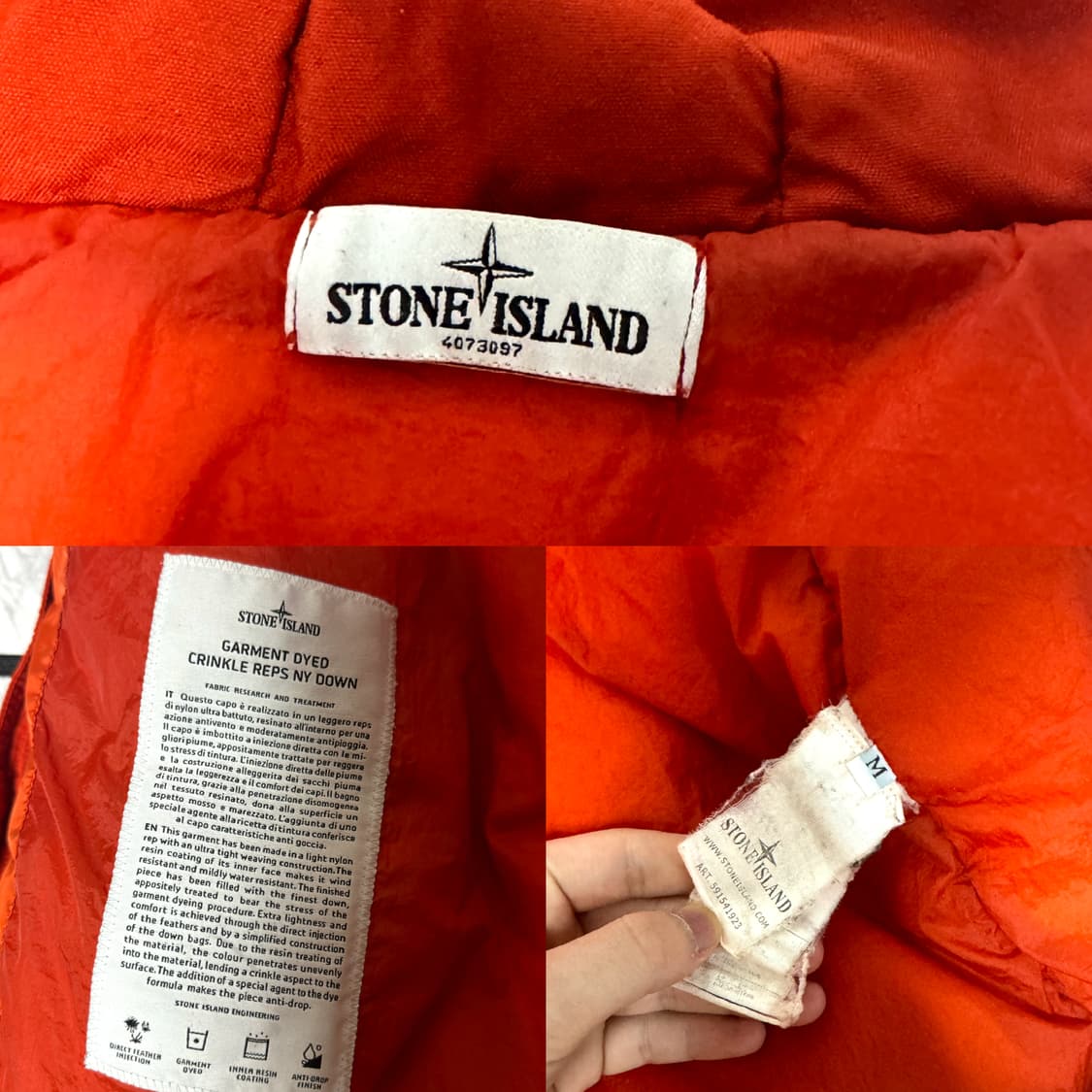 스톤아일랜드 가먼트 크링클립스 다운 패딩 상품이미지5