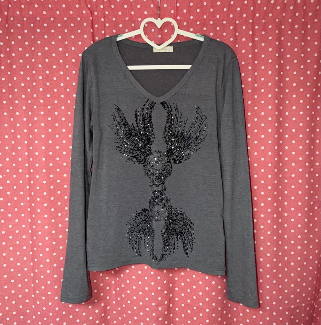 빈티지 날개 큐빅 롱슬리브 상품이미지1