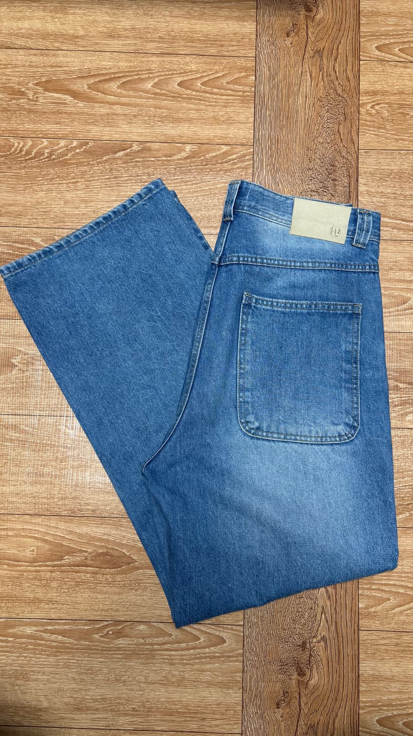 [M] HEUTE 로코 와이드 데님 블루 상품이미지5