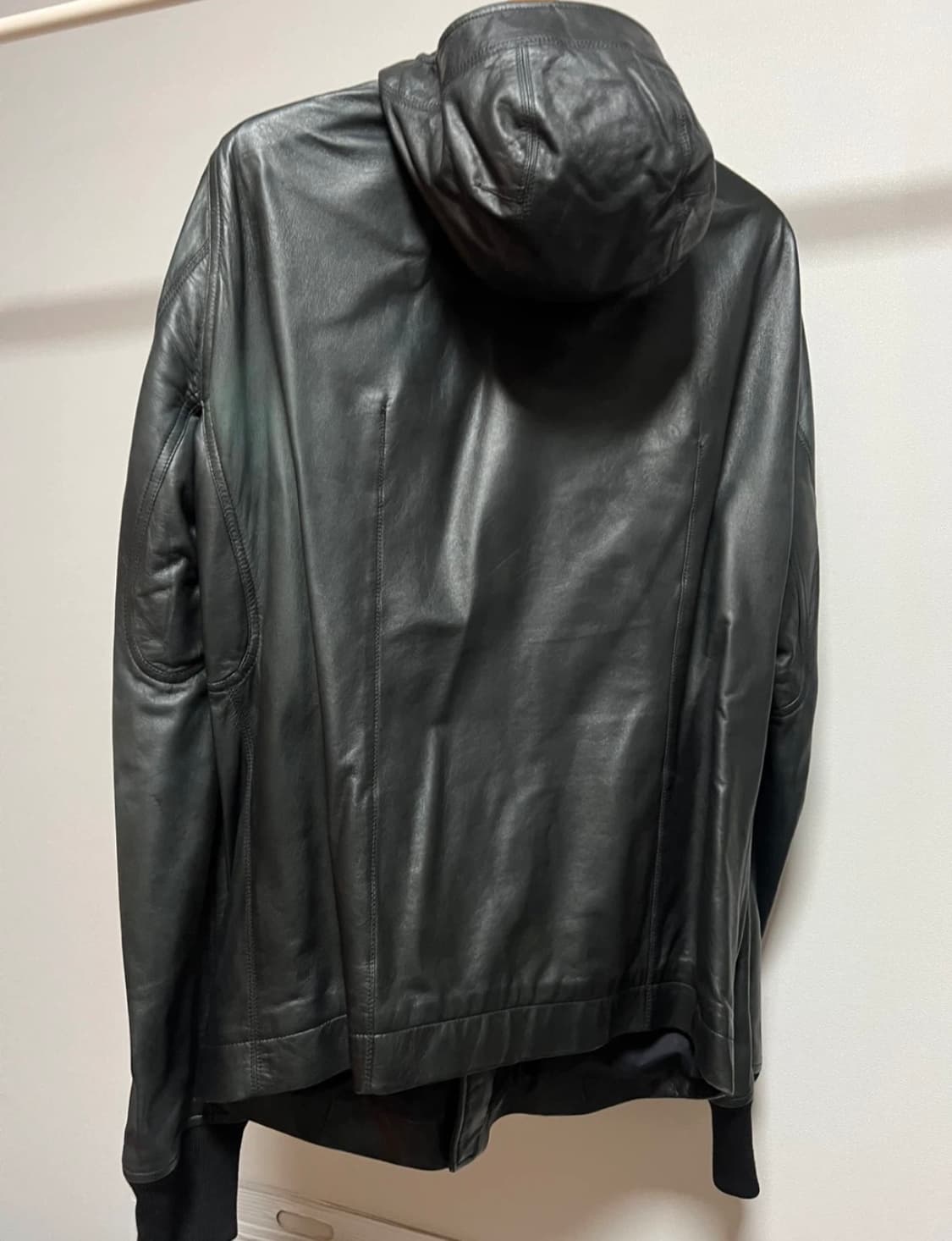 14fw 릭오웬스 스쿠버 후디드 레더 자켓 54사이즈 상품이미지5