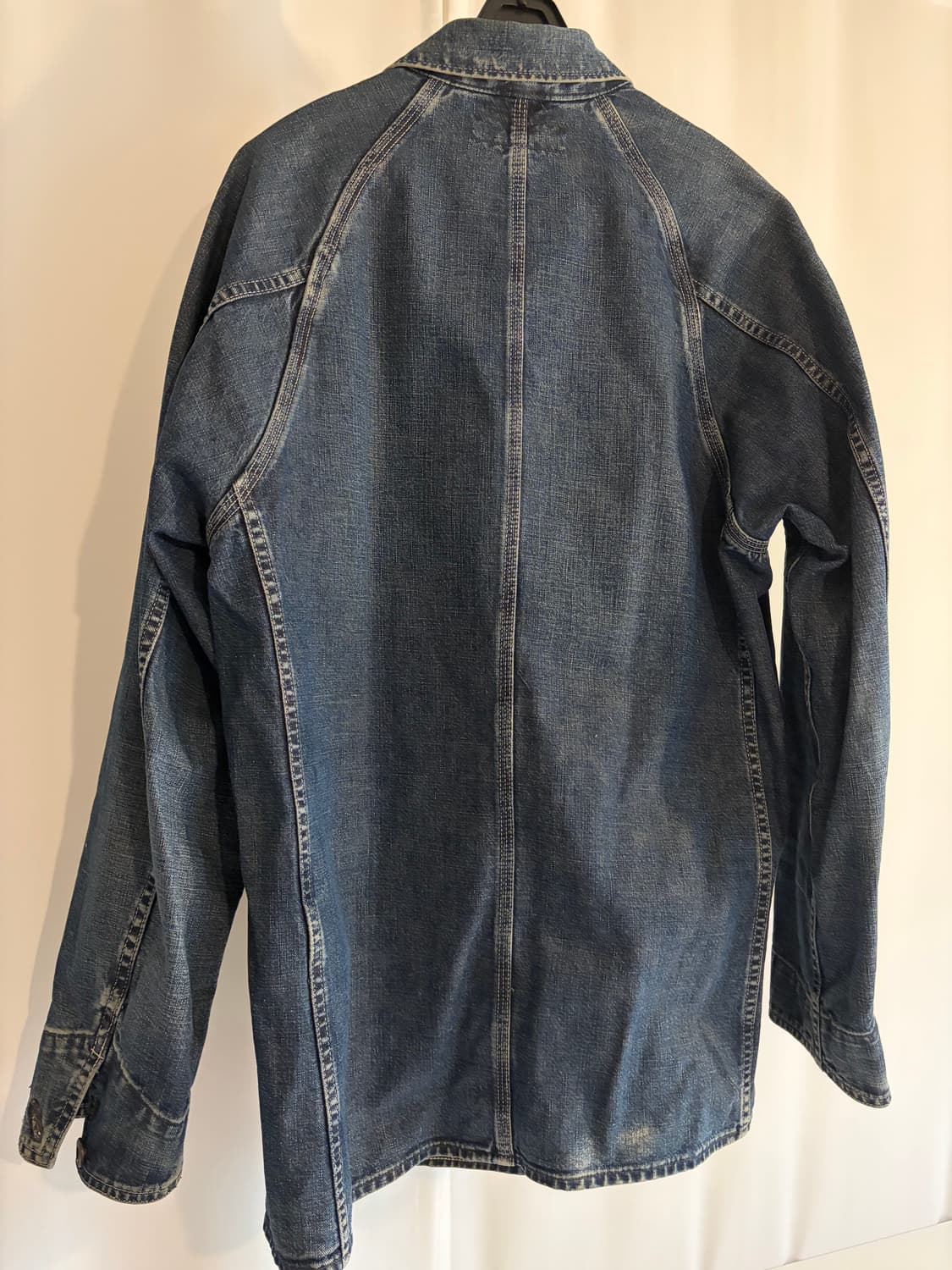 90s bartack 빈티지 데님 초어자켓 M 상품이미지4