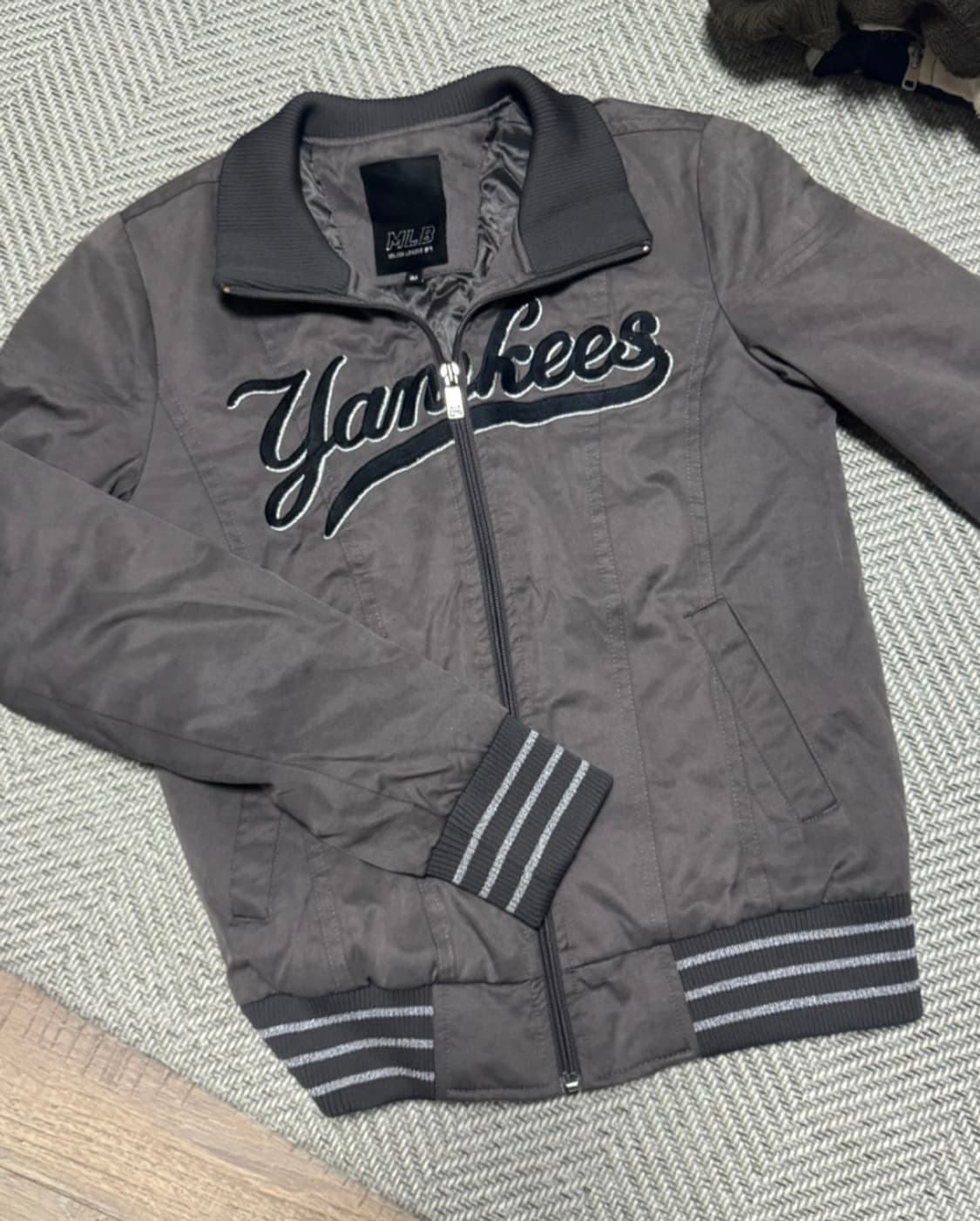 빈티지 엠엘비 초코 누빔 집업 상품이미지1