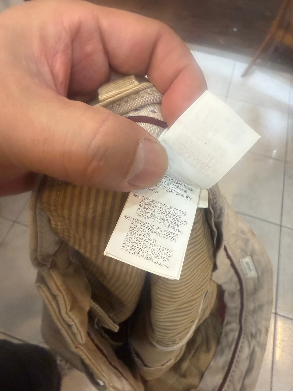 52/36-37 정품 부르넬로 쿠치넬리 카고바지 팝니다 상품이미지7