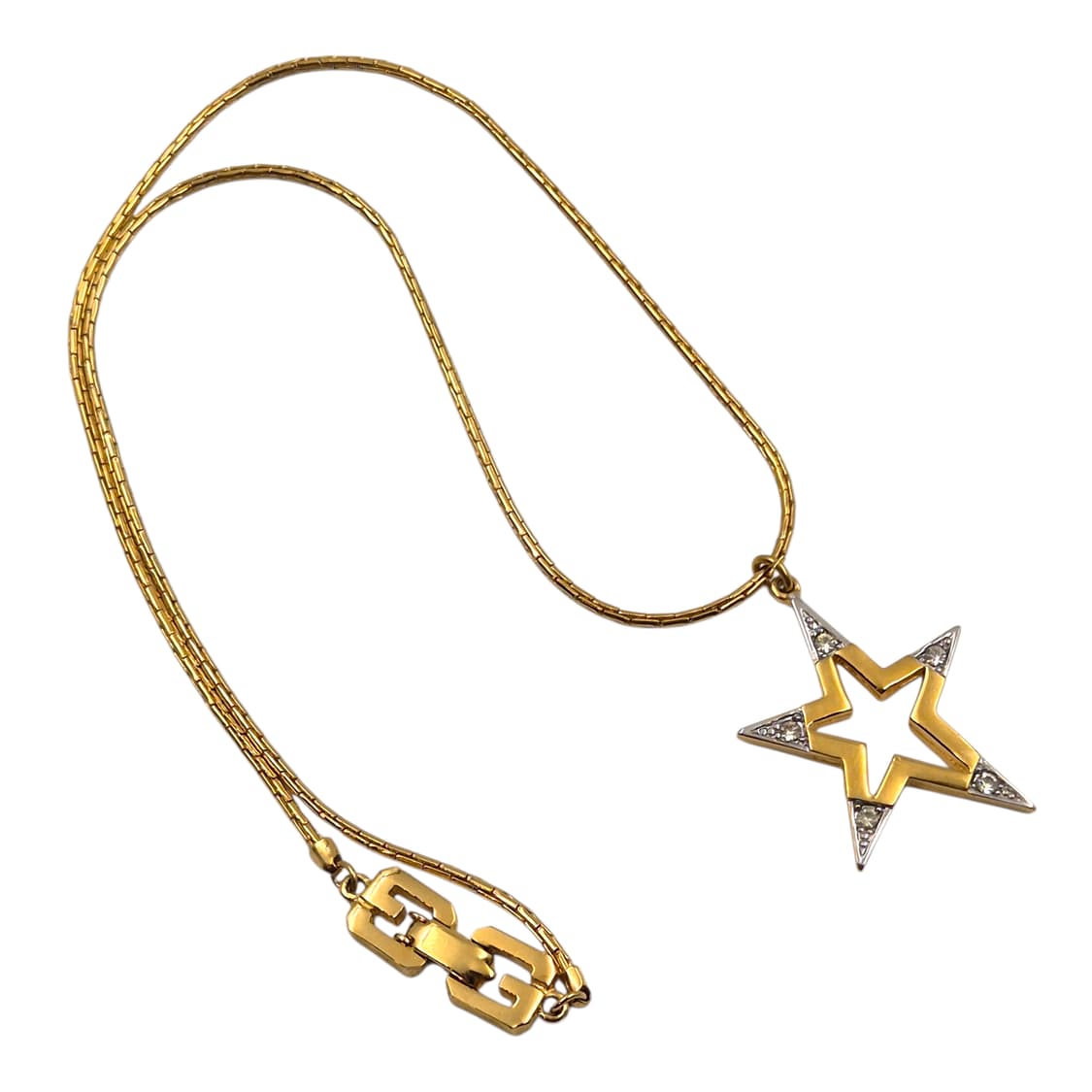 79s 프랑스 지방시 레어 스타 골드 목걸이 상품이미지3