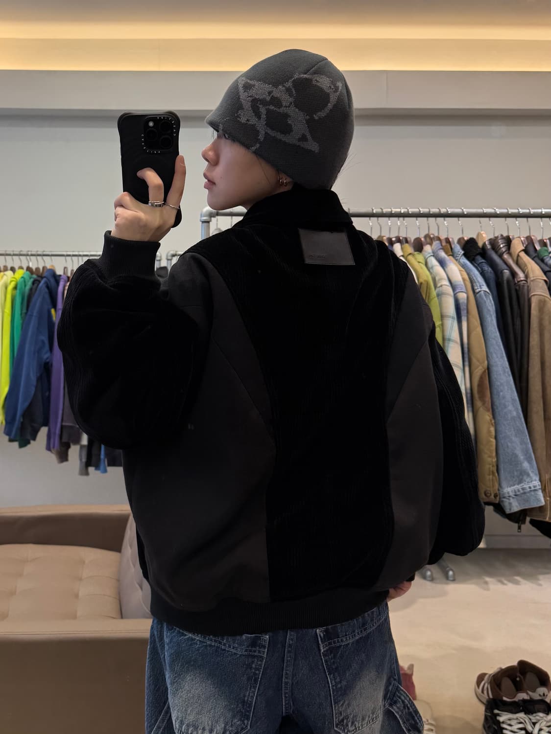 마뗑킴 코듀로이 오발 바시티 자켓 상품이미지8