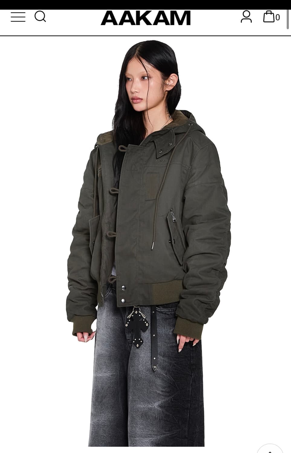 (품절상품)아캄 Button Placket Cotton Ma-1 Jack 상품이미지1