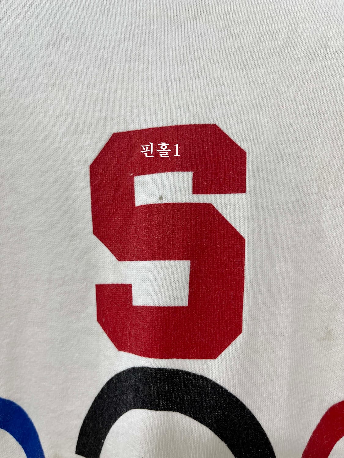 90's USA 레드바 올림픽 빈티지 싱글스티치 화이트 반팔 티셔츠 상품이미지9