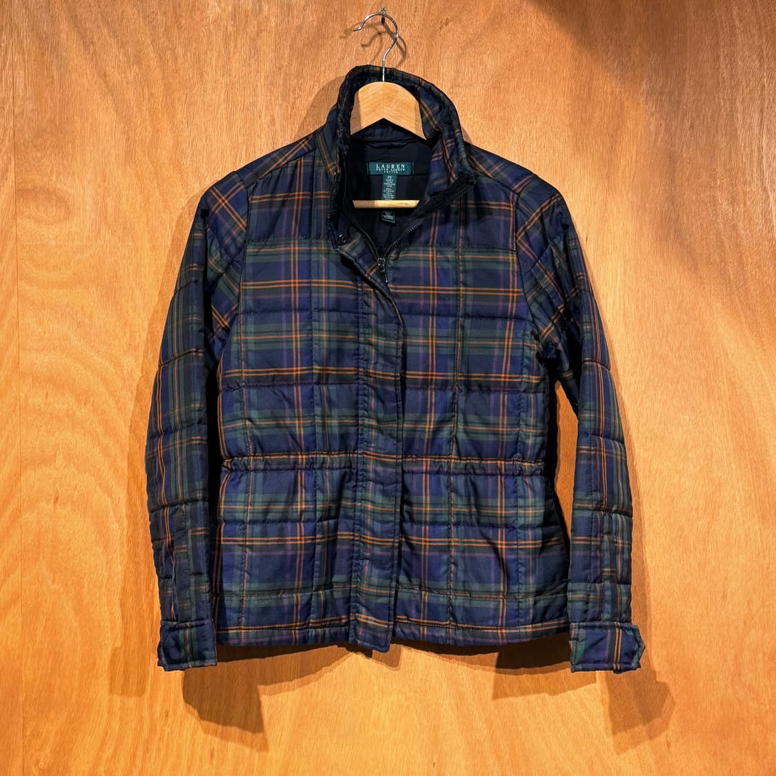 폴로랄프로렌 여성 타탄체크 퀼팅 자켓 s 상품이미지1