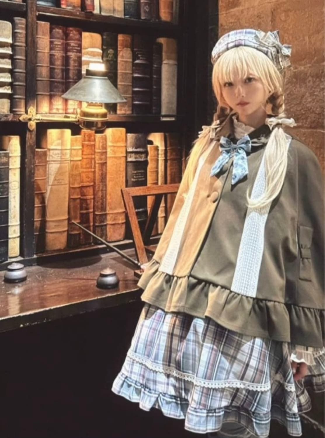 양산형지뢰계 케이프망토코트 달천 로리타 펑크 캐캐체 핀터깔 라떼히메갸루 상품이미지8