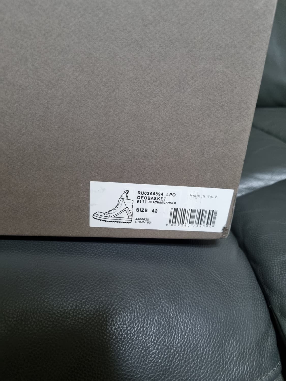 [42] 릭오웬스 지오바스켓 하이 블랙 밀크 상품이미지9