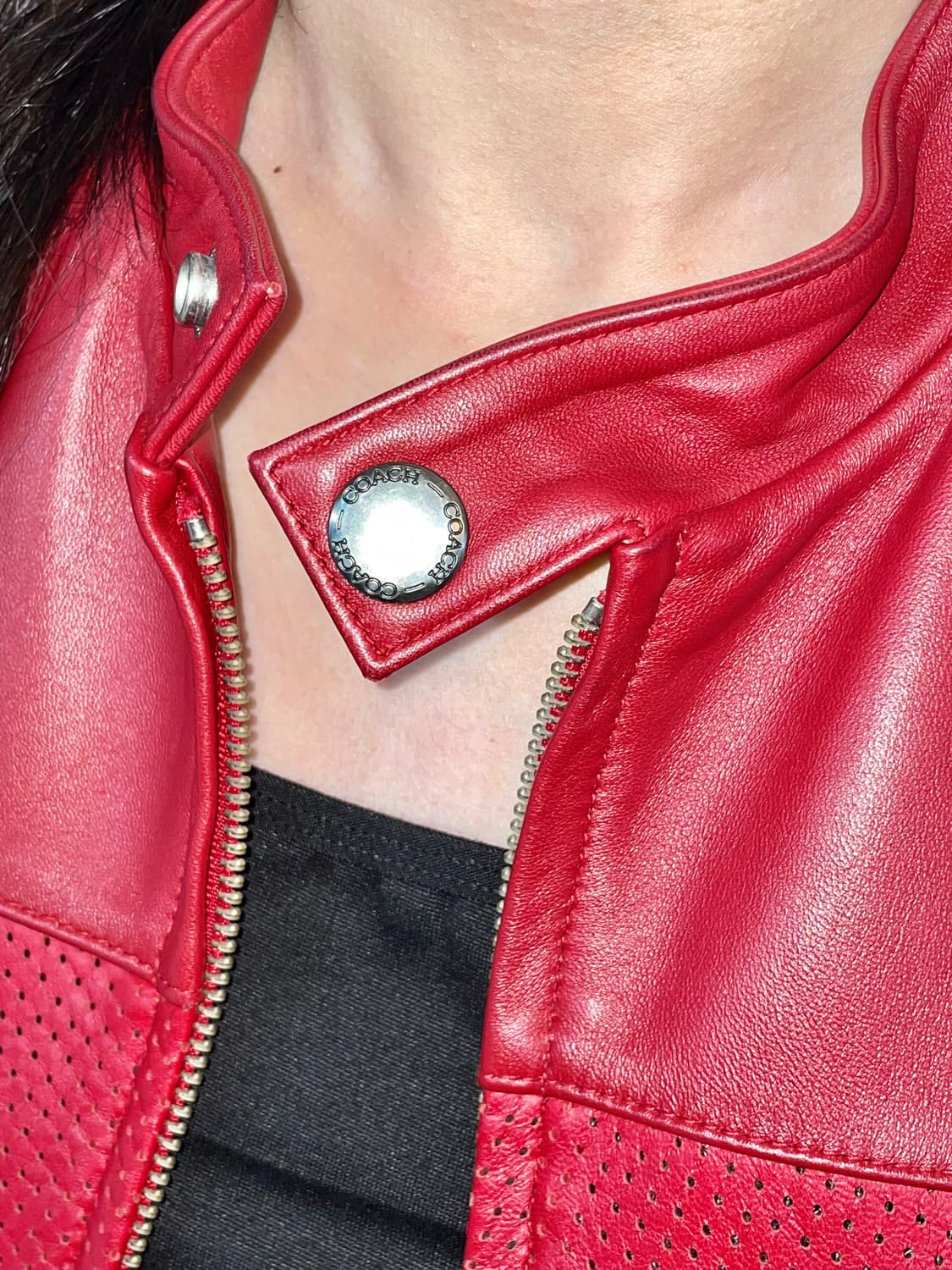 코치 레이싱 양가죽 라이더 자켓 상품이미지3