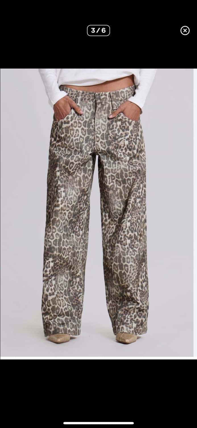 제이디드런던 leopard fade colossus jeans 레오파드 상품이미지3