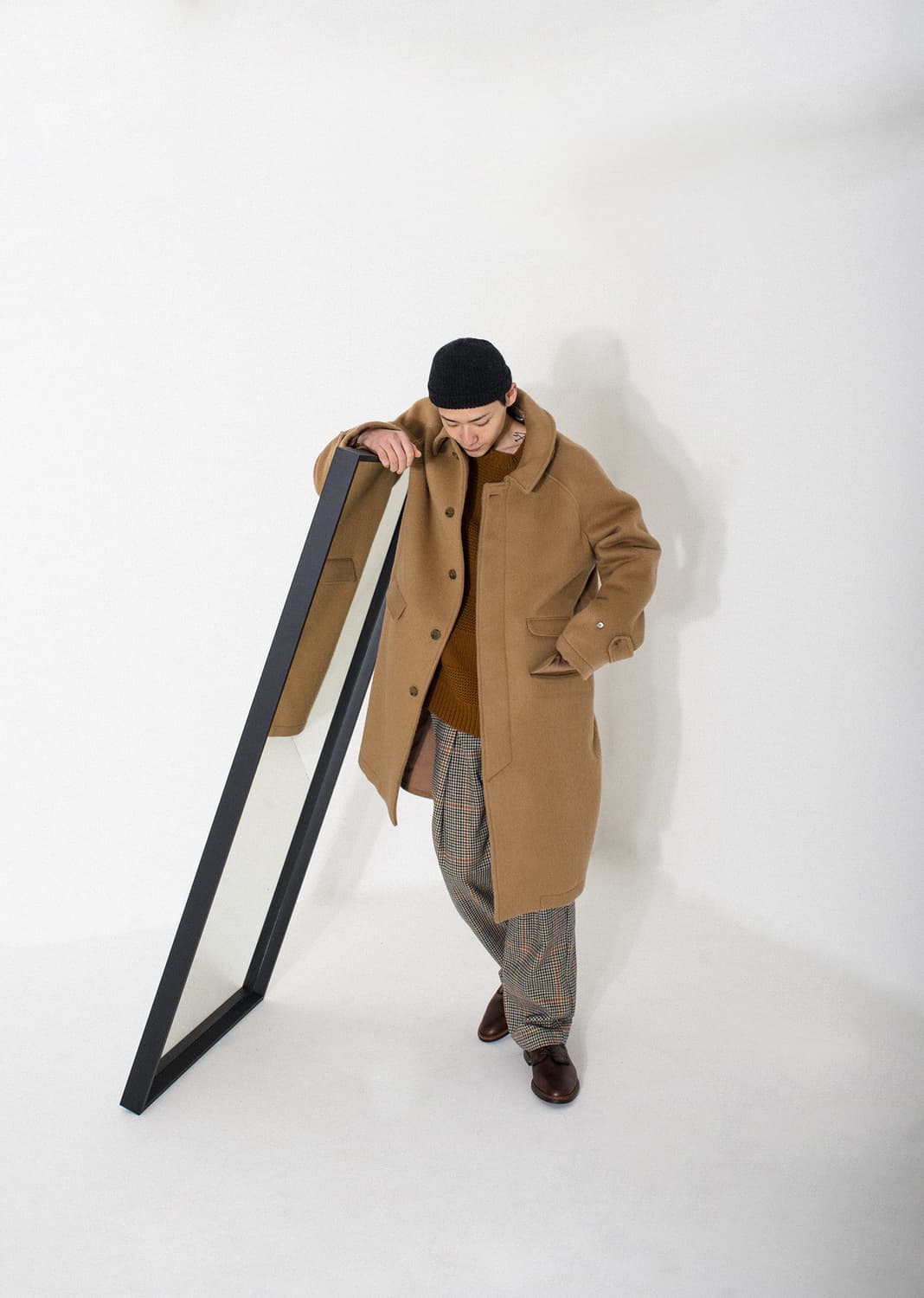 8DIVISION 알파카 소재 발마칸 카멜 코트 택달린새제품 정가33만 상품이미지1