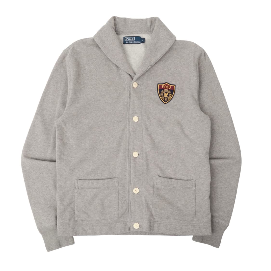 폴로 랄프로렌 그레이 쉴드패치 코튼 가디건 상품이미지1