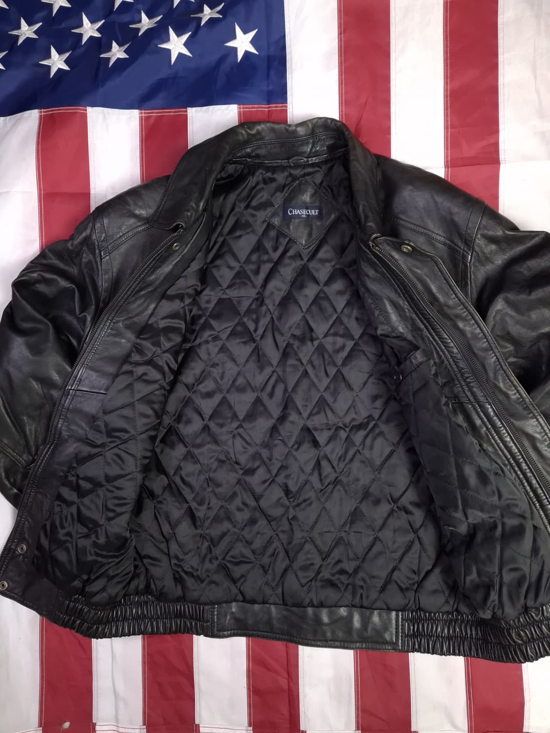 90's 국내산 리얼램스킨 봄버자켓 상품이미지7