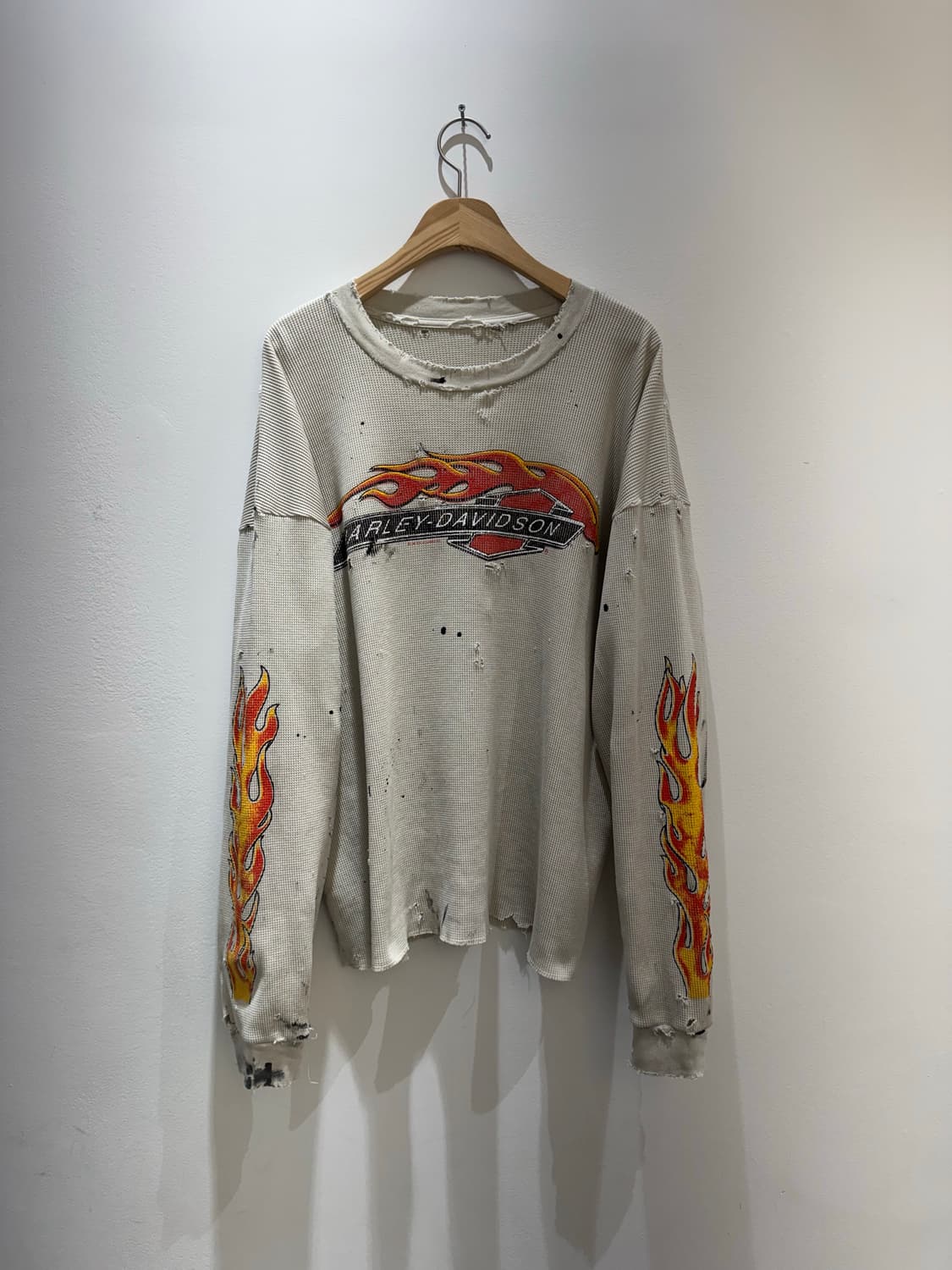 빈티지 와플 긴팔 상품이미지1