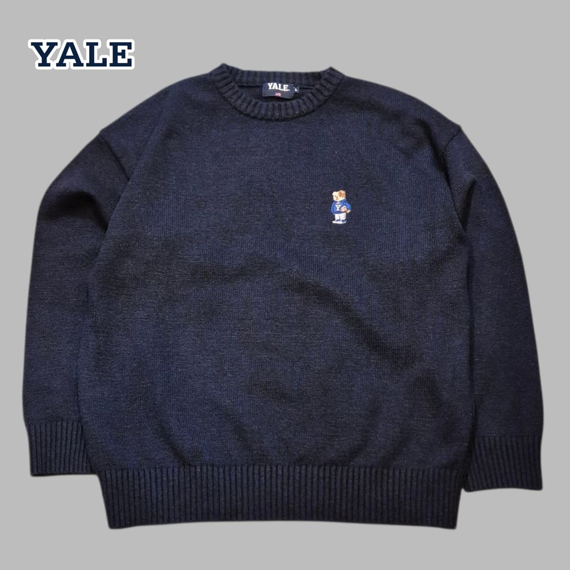 L. YALE 네이비 울니트  상품이미지1