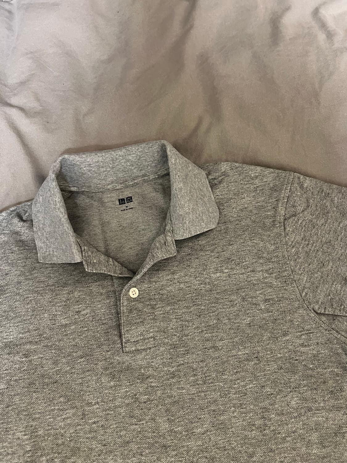 유니클로 카라티 pk티 그레이 M 95 상품이미지3