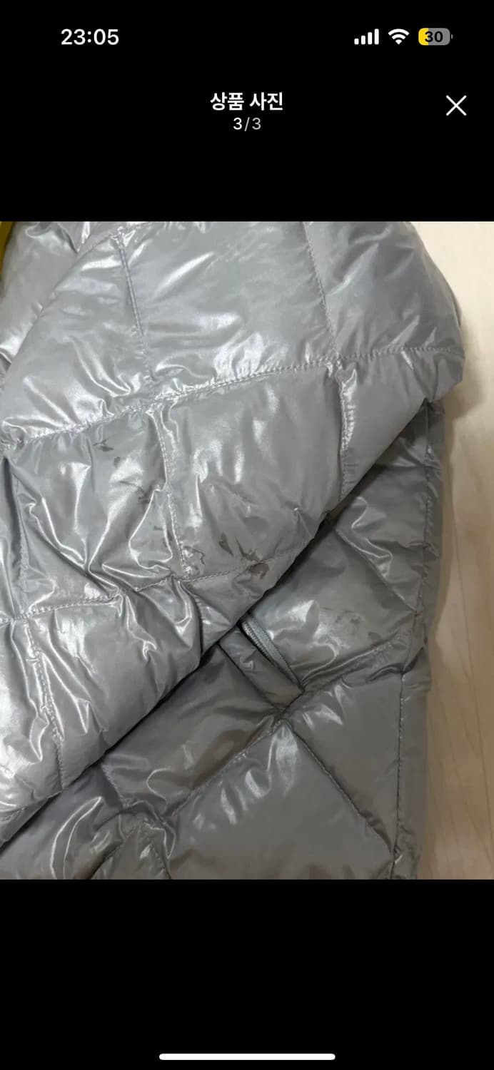 사파리스팟 리버시블 투 컬러 라이트 다운 자켓 그레이 옐로우 상품이미지3