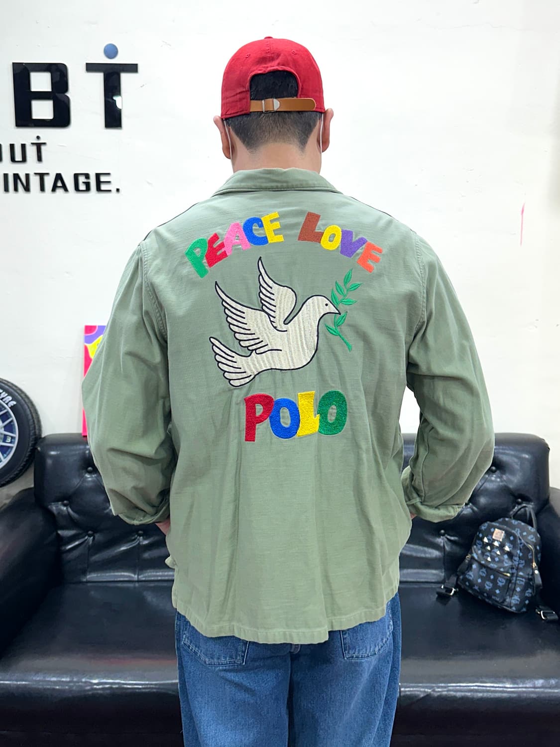 폴로 랄프로렌 피스 러브 오버 셔츠 재킷 XL 상품이미지1