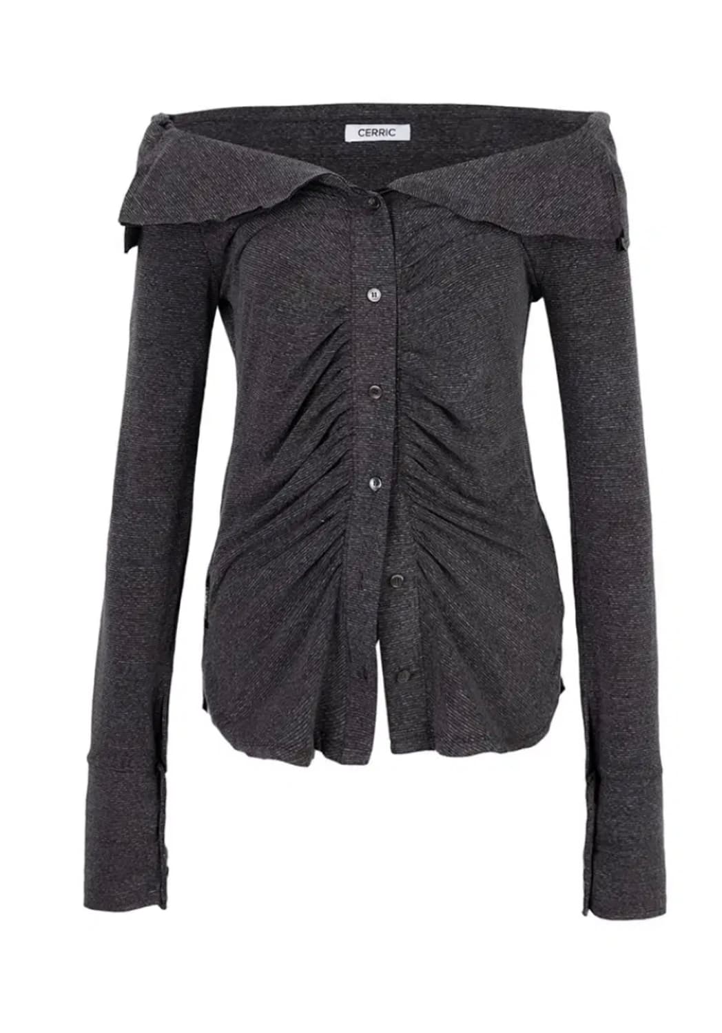 CERRIC 세릭 오프숄더 셔링 니트 상품이미지1