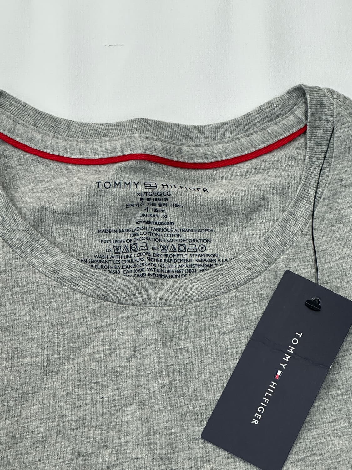 타미힐피거 그레이 브랜드 자수로고 반팔티셔츠 (새제품) 상품이미지4