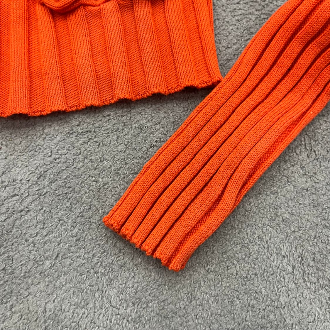 90 AJ Armani Jeans 오렌지색 니트 가디건 상품이미지3