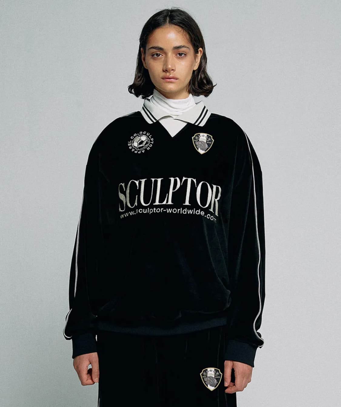 Velour Soccer Jersey Black 상품이미지2