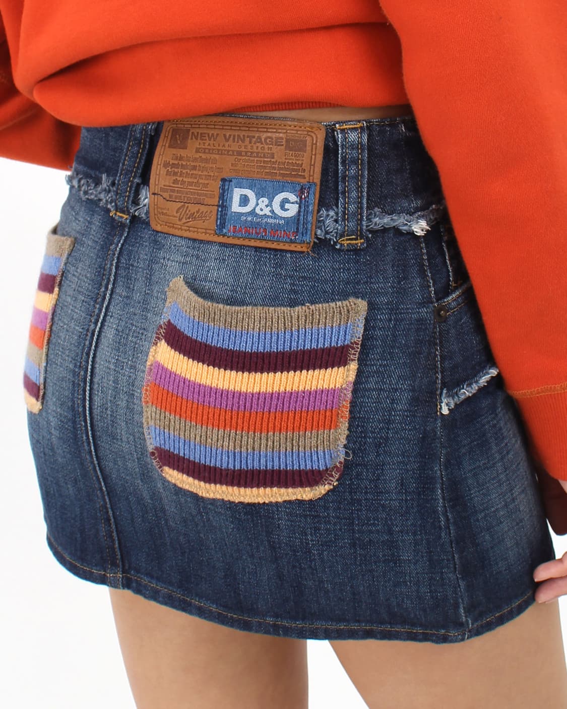 돌체앤가바나 DOLCE&GABBANA 니트 포켓 미니 데님 스커트 청치마 상품이미지2