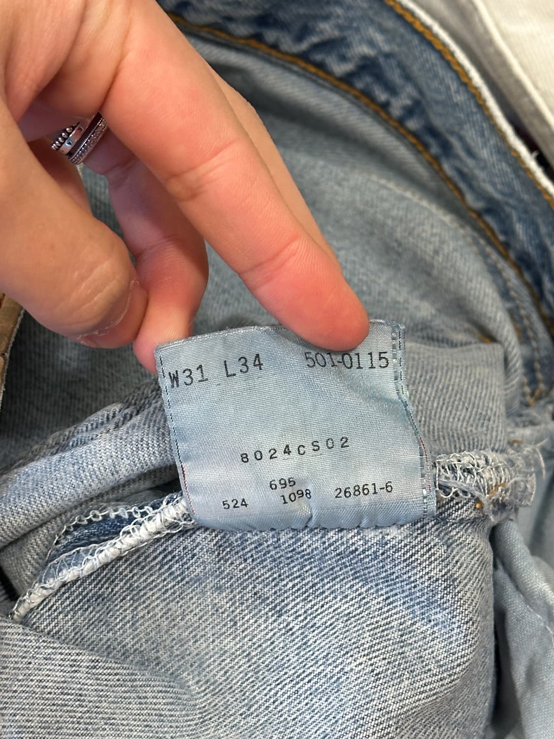 90s made in USA Levis 리바이스 501 W31 L34 상품이미지4