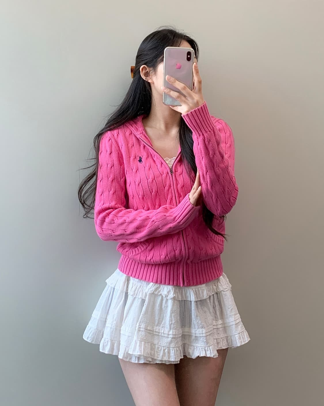 폴로 니트 후드집업 상품이미지3