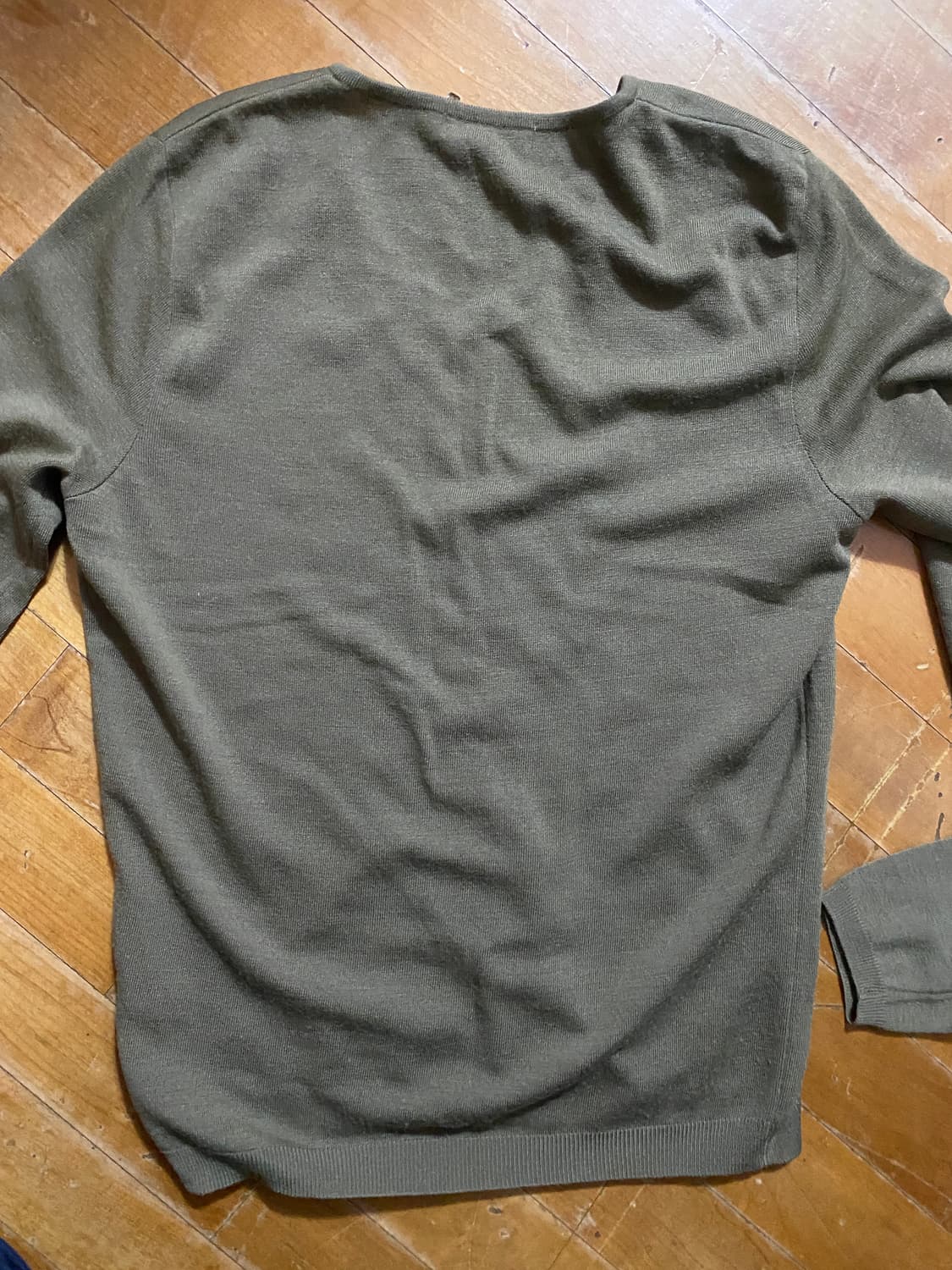 System 옴므 남성 울 니트 카키 (100) 상품이미지4