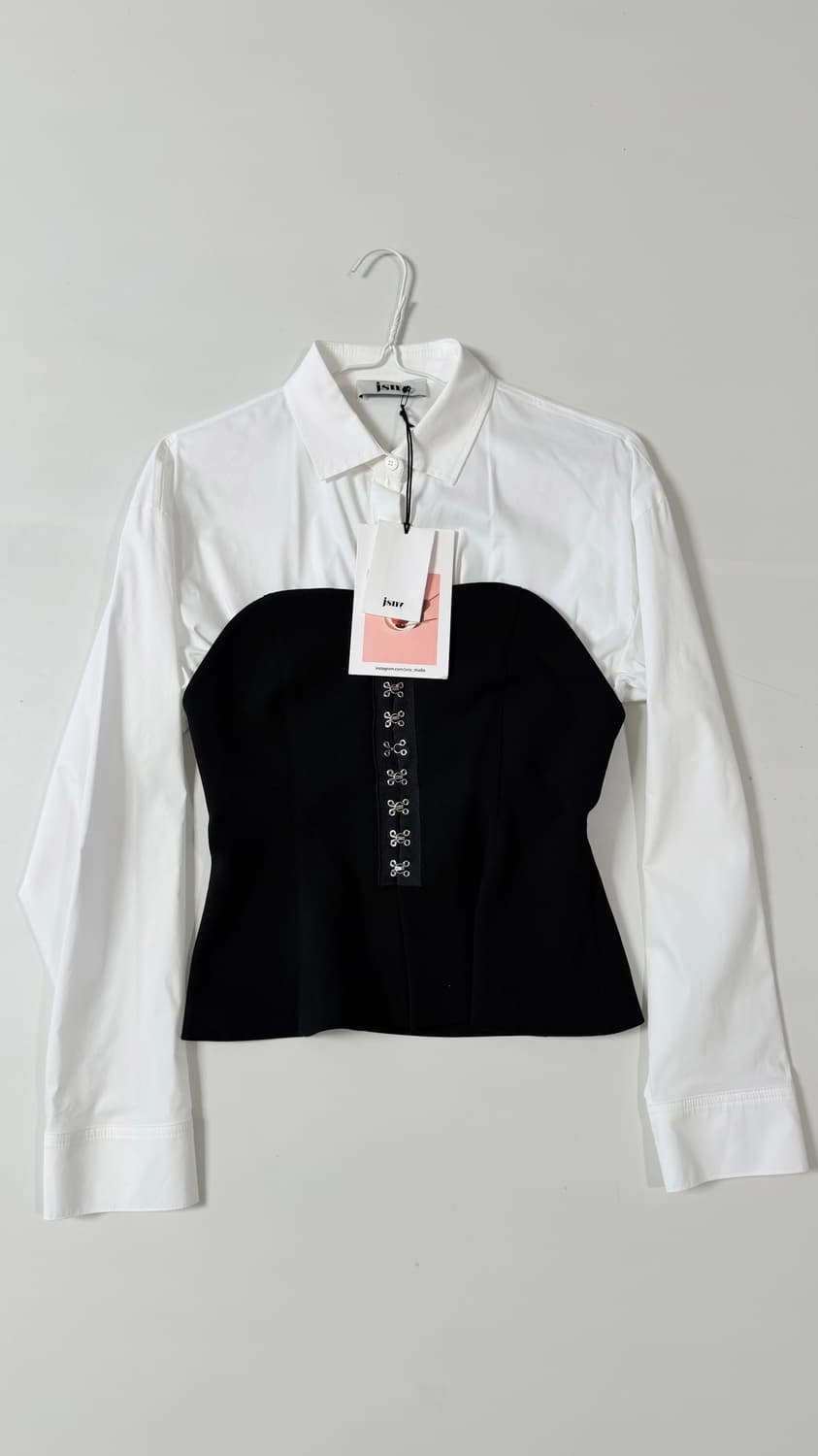 택달린 새상품) 질스튜어트뉴욕 코르셋 블라우스 셔츠 55 정가 259,0 상품이미지5