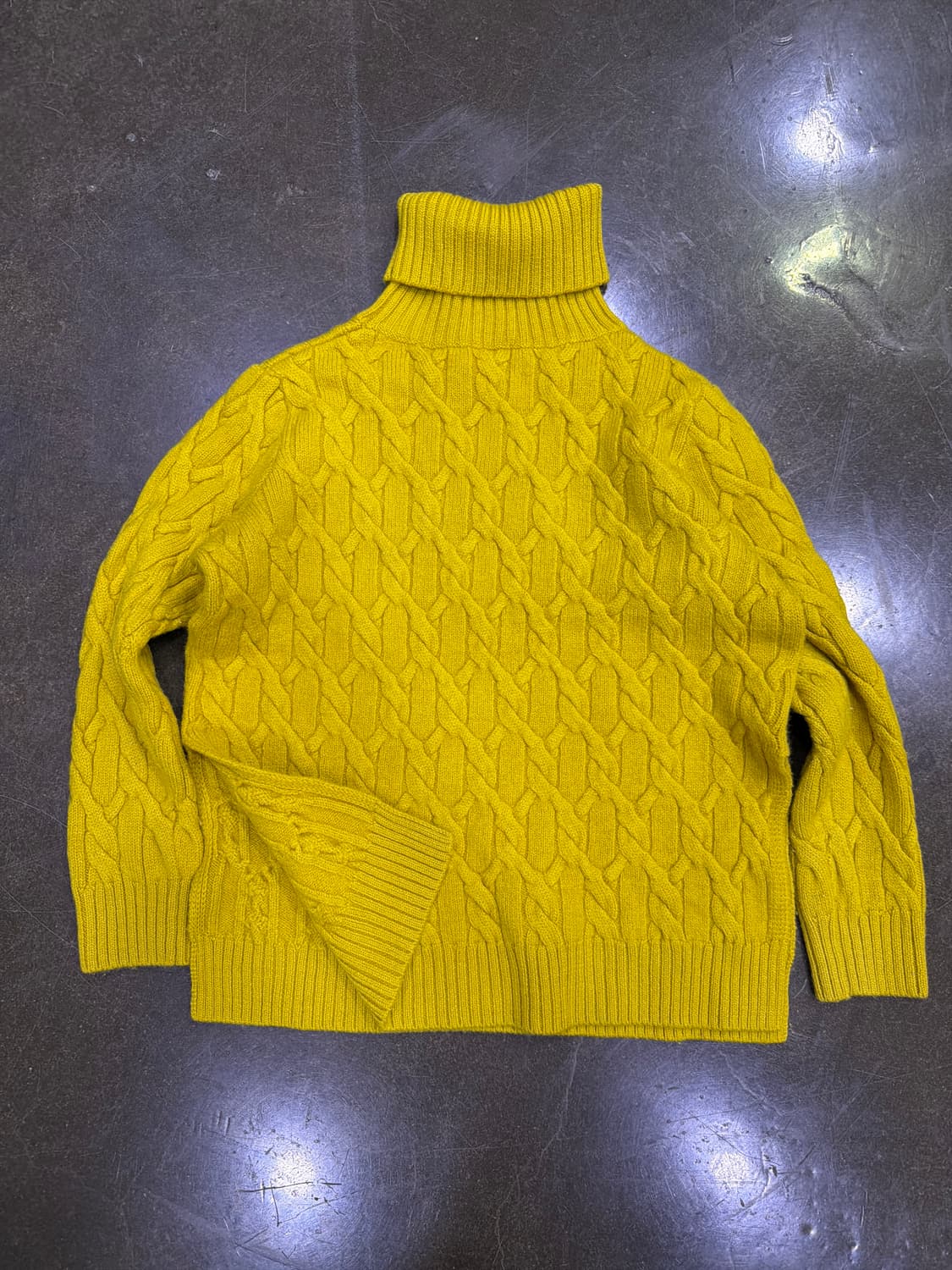 COS 코스 100% 울 터틀넥 스웨터 사이드 절개 케이블 니트 S 상품이미지2