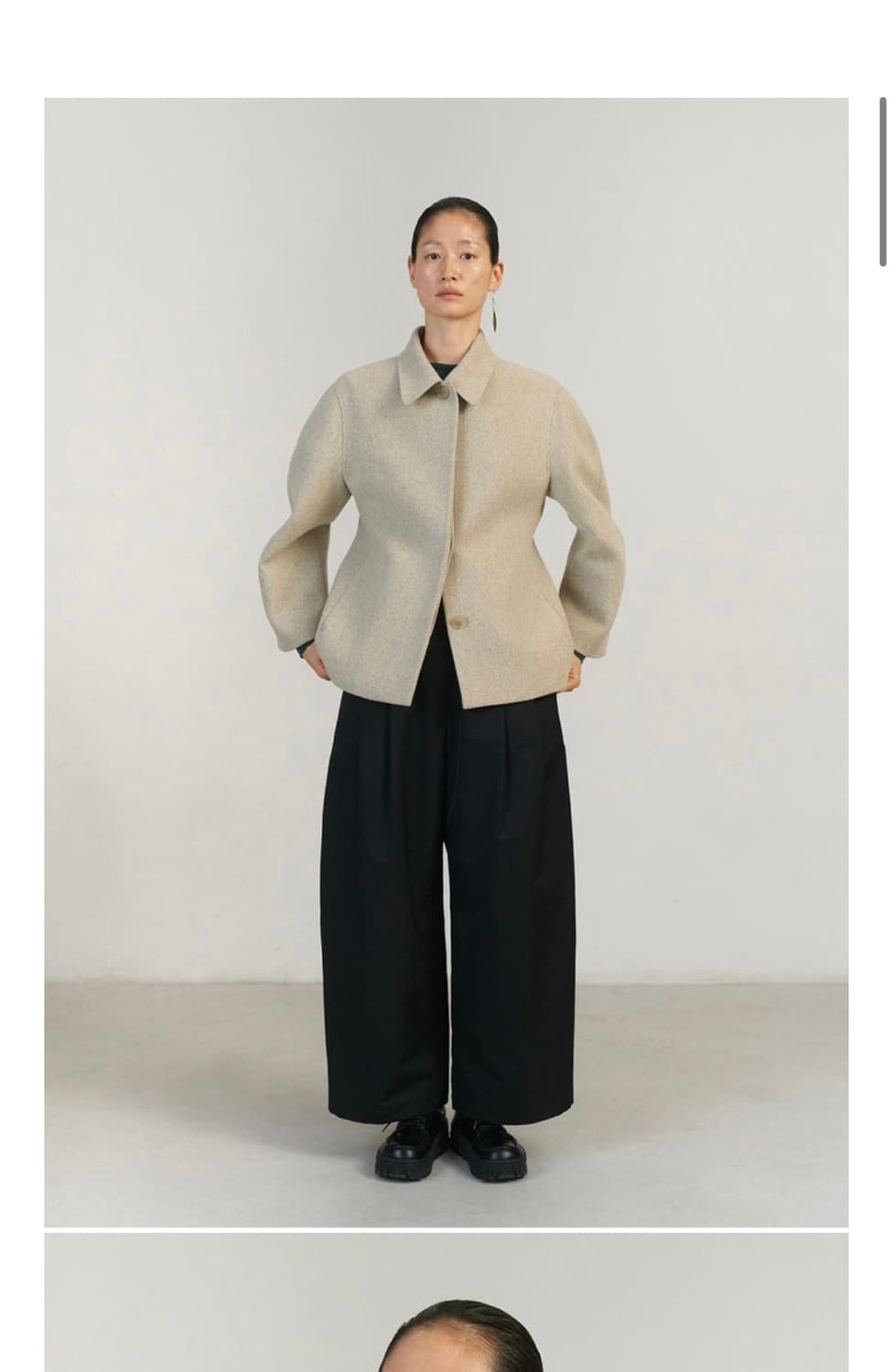 아모멘토 아워글래스 코트 베이지 상품이미지2