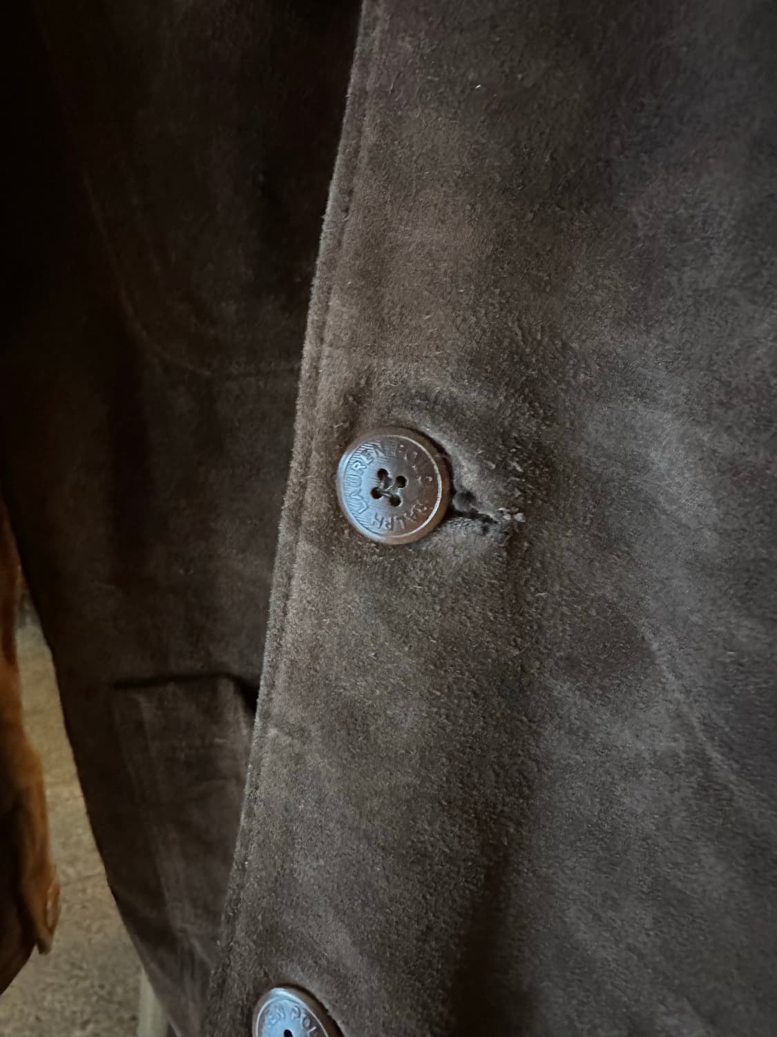 90s 빈티지 폴로 랄프로렌 소가죽 스웨이드 초어 자켓 상품이미지4