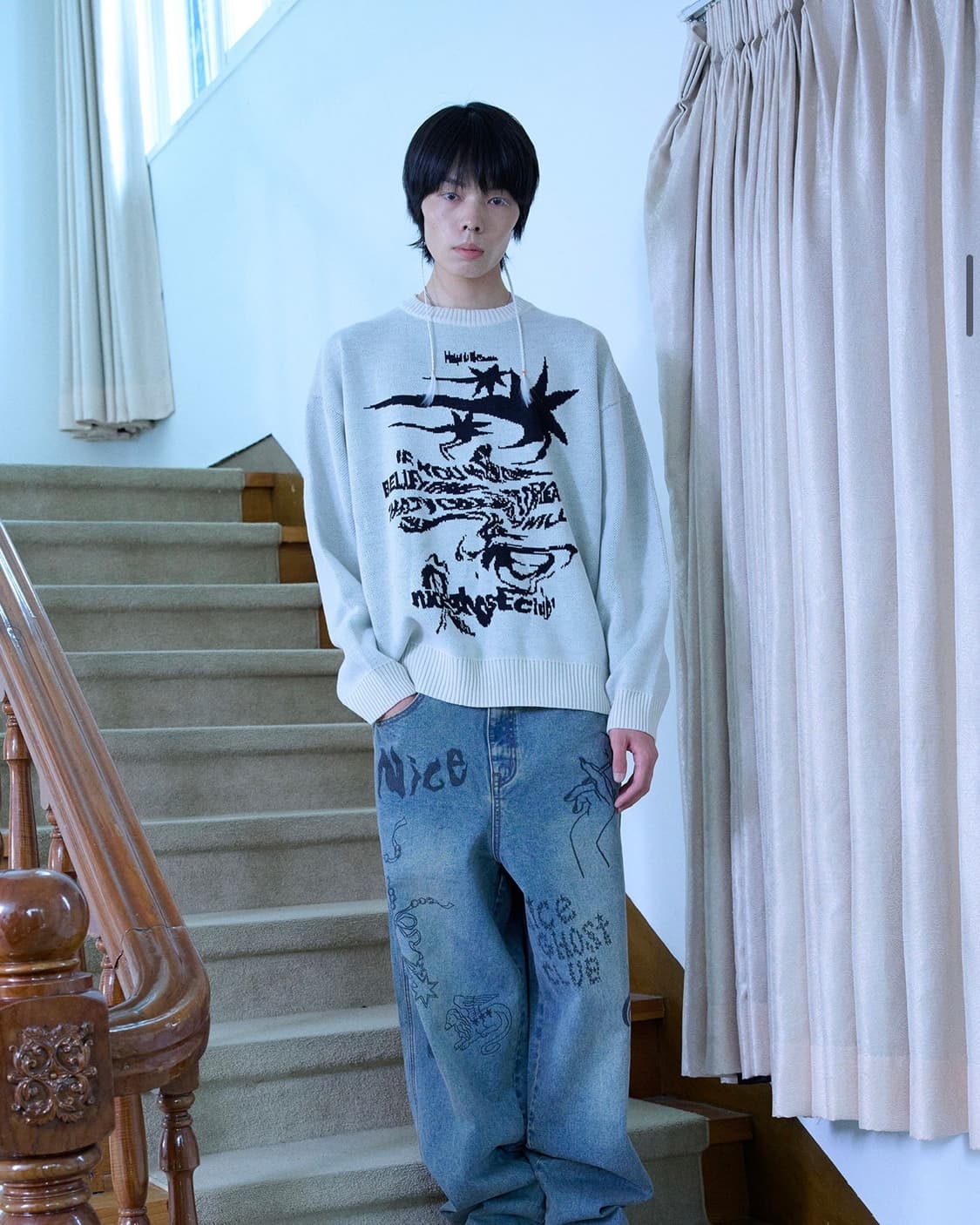 나이스고스트클럽 니트 상품이미지3