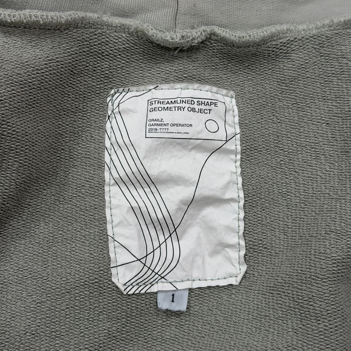 그레일즈 지오메트리 스웻 후드티 연카키 민트 1 상품이미지4