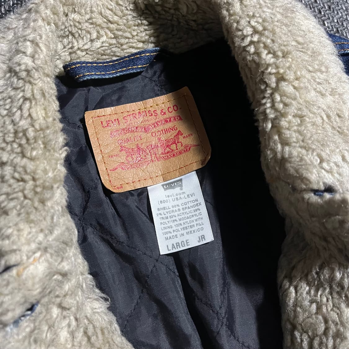 [95] LEVIS 리바이스 쉐르파 퀄팅 트러커 청자켓  상품이미지5