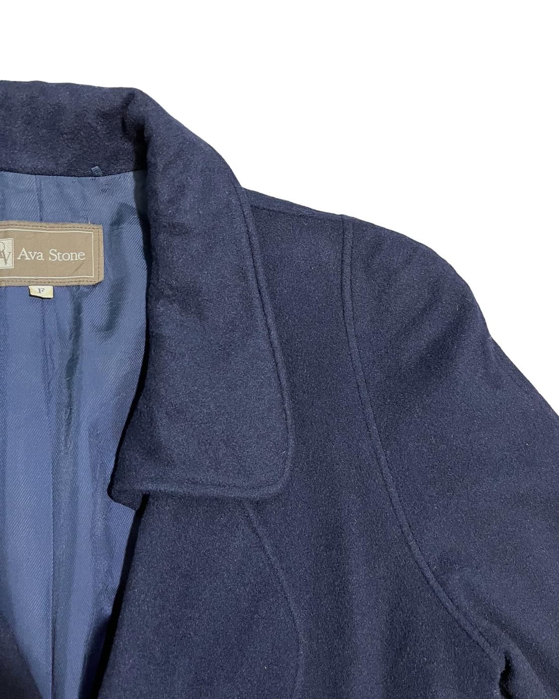 [F] VTG JPN 울 더블 코트 네이비 상품이미지3